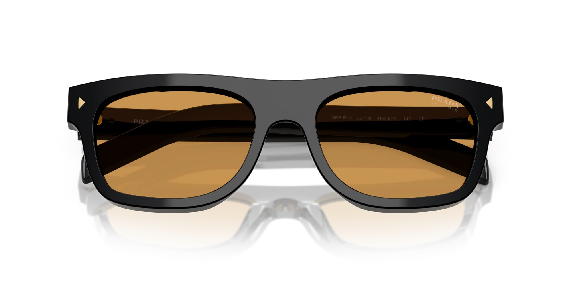 Prada 0PR B12S 16K60F  Black Sunglasses