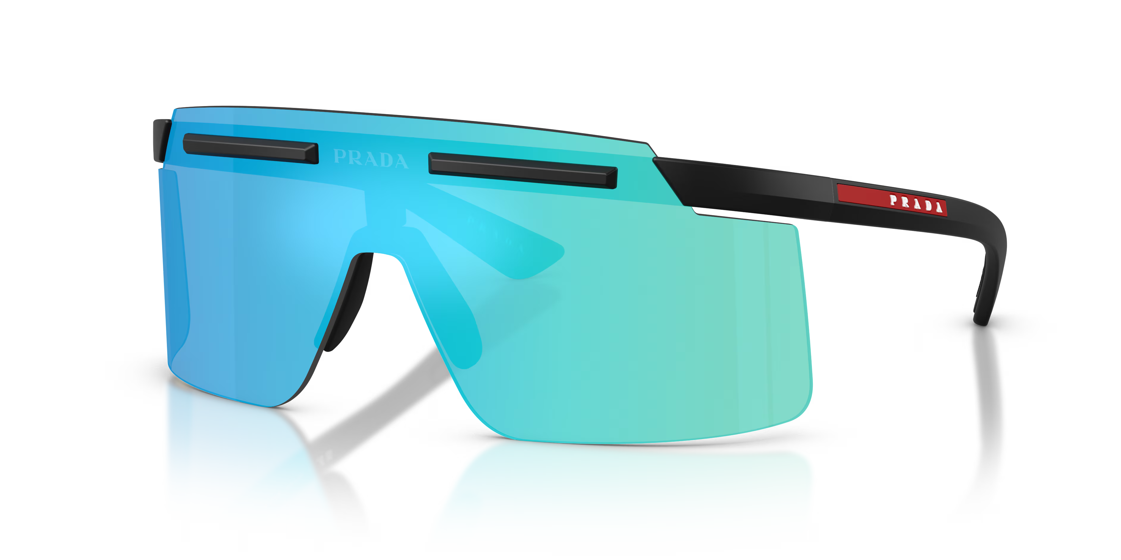 Prada 0PS B06S 1BO08R Sunglass Matte black Light green