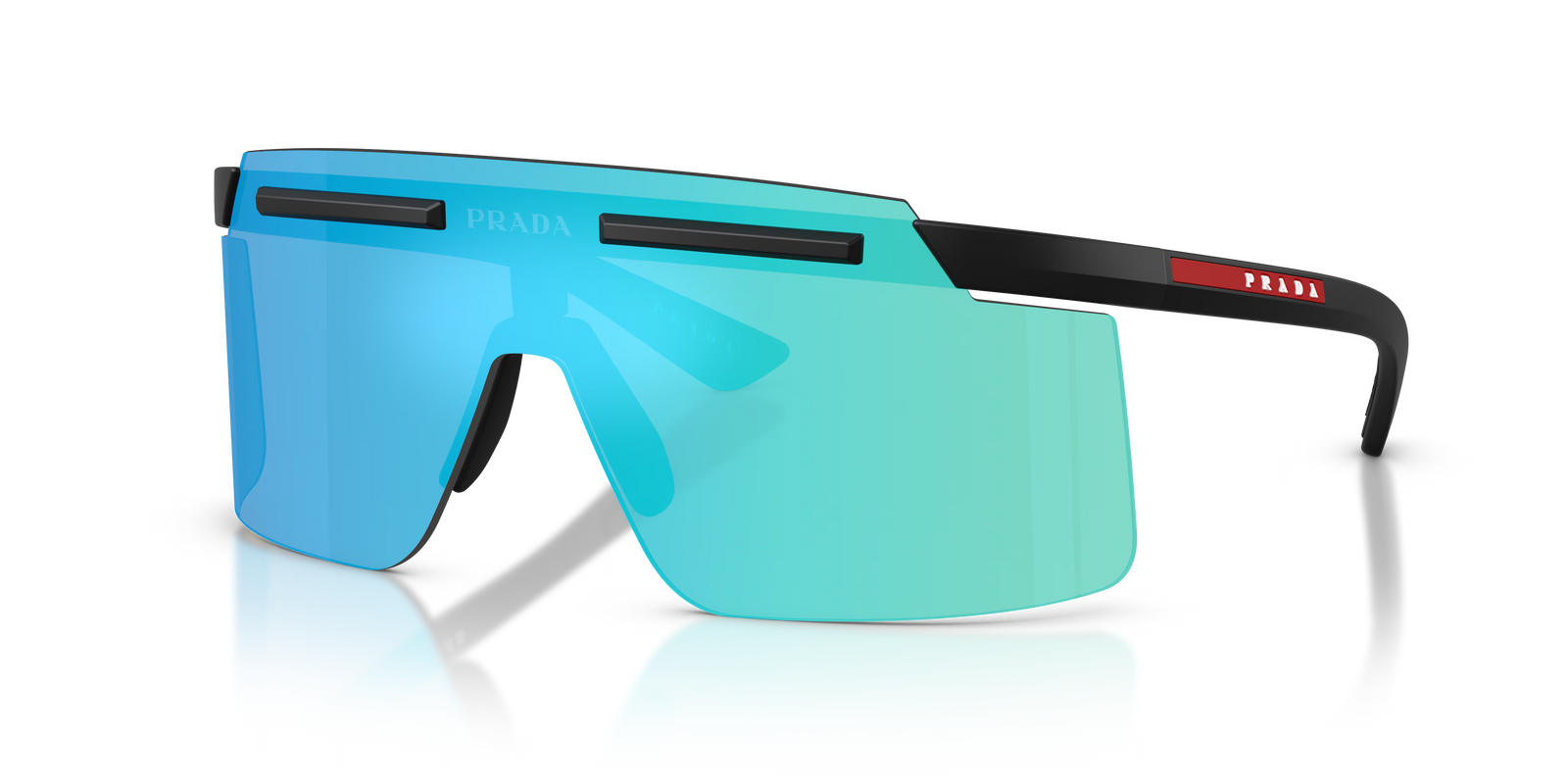 Prada 0PS B06S 1BO08R Sunglass Matte black Light green