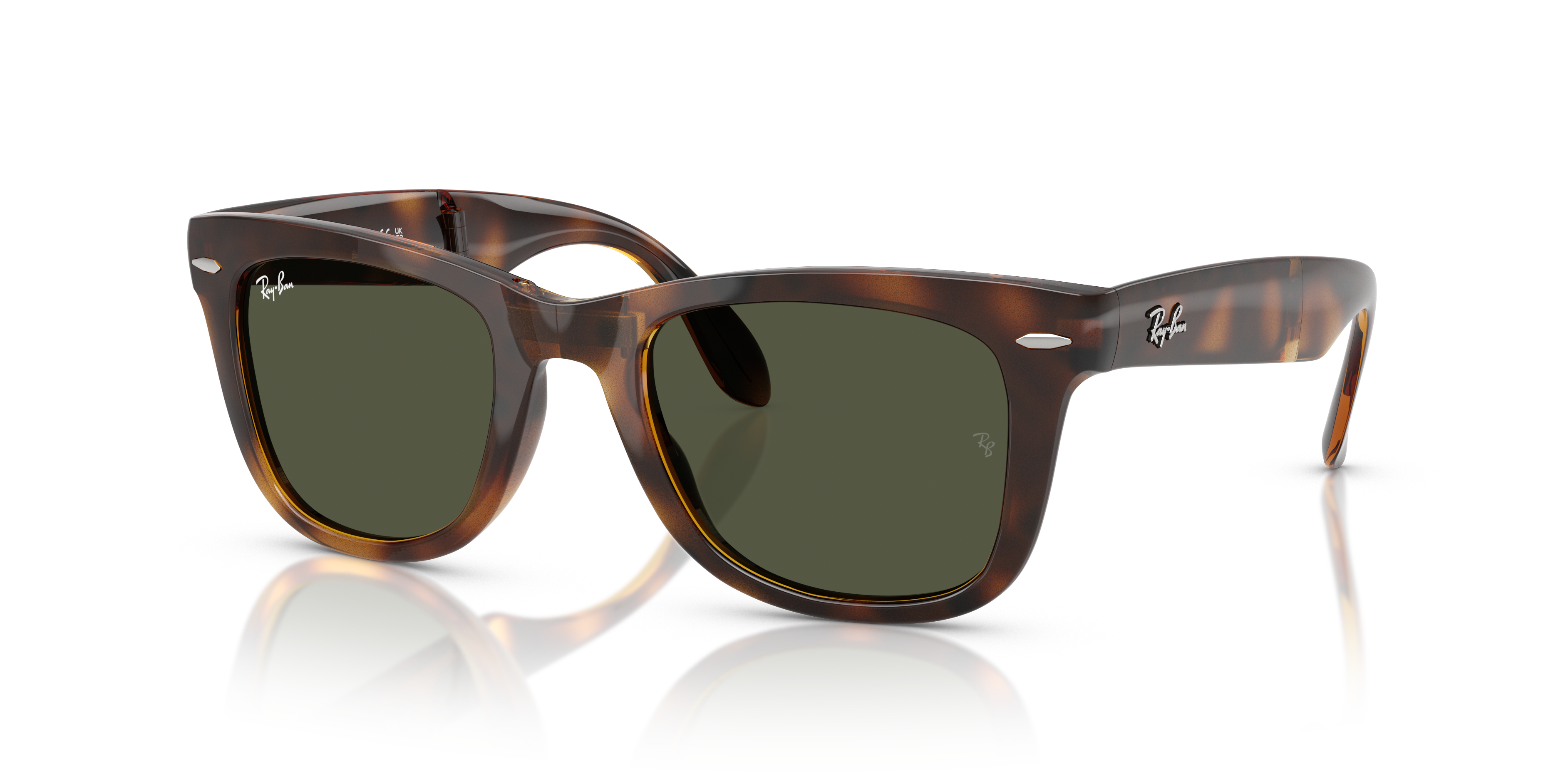 Ray-Ban ORB4105  710/31 Folding Wayfarer Classic – Havana / Green Sunglass