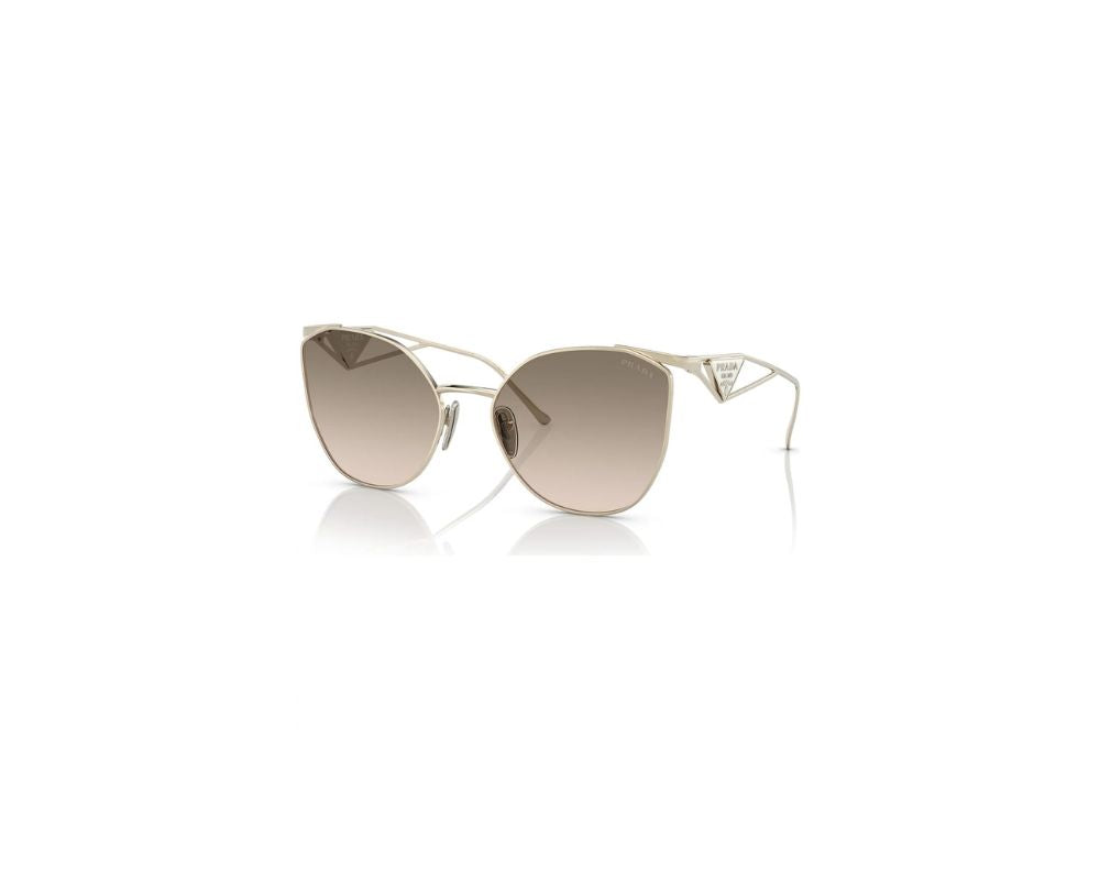 Prada Sunglasses OPR50ZSZVN3D0 Pale Gold/ Brown Gradient Grey: Elevate Your Style - YesMegastore