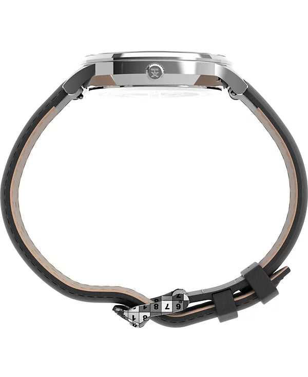 Timex Men's Waterbury Black Leather Strap Watch 40 mm