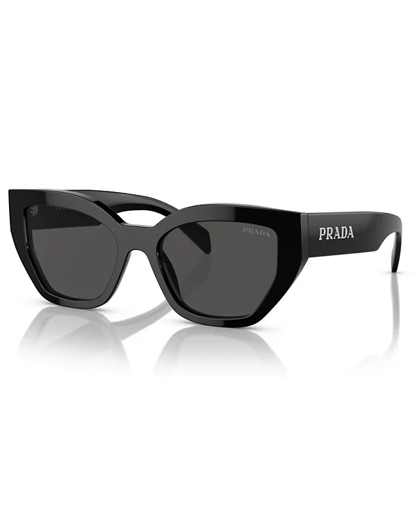 Prada 0PR A09S 1AB5S053 Sunglasses Black with dark Grey