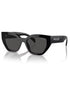 Prada 0PR A09S 1AB5S053 Sunglasses Black with dark Grey
