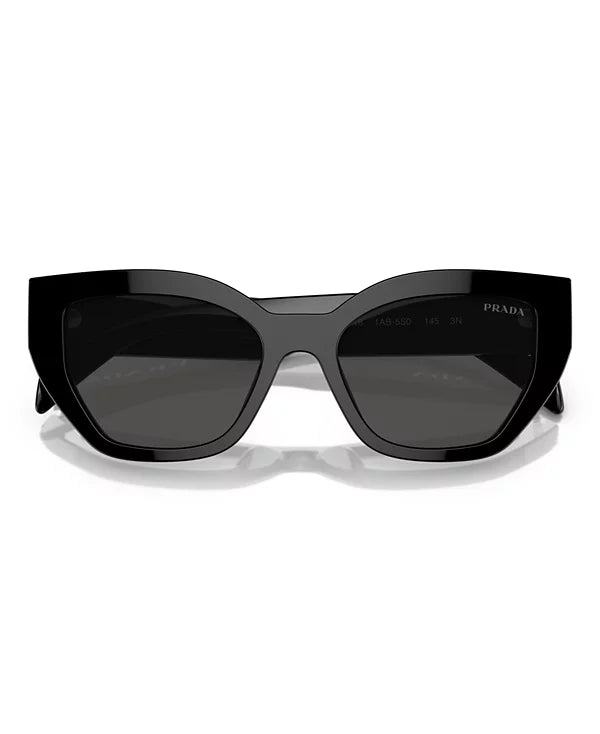 Prada 0PR A09S 1AB5S053 Sunglasses Black with dark Grey