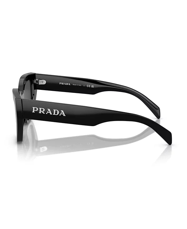 Prada 0PR A09S 1AB5S053 Sunglasses Black with dark Grey