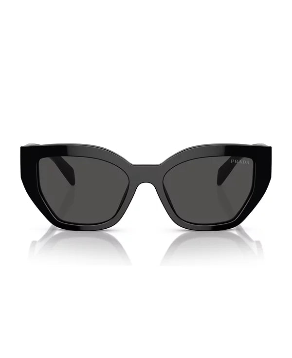 Prada 0PR A09S 1AB5S053 Sunglasses Black with dark Grey