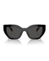 Prada 0PR A09S 1AB5S053 Sunglasses Black with dark Grey
