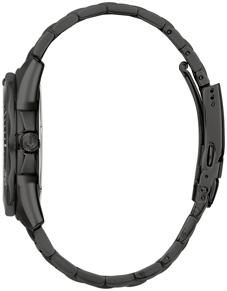 Bulova Sport Quartz Black Dial Watch 98B463 42.5mm