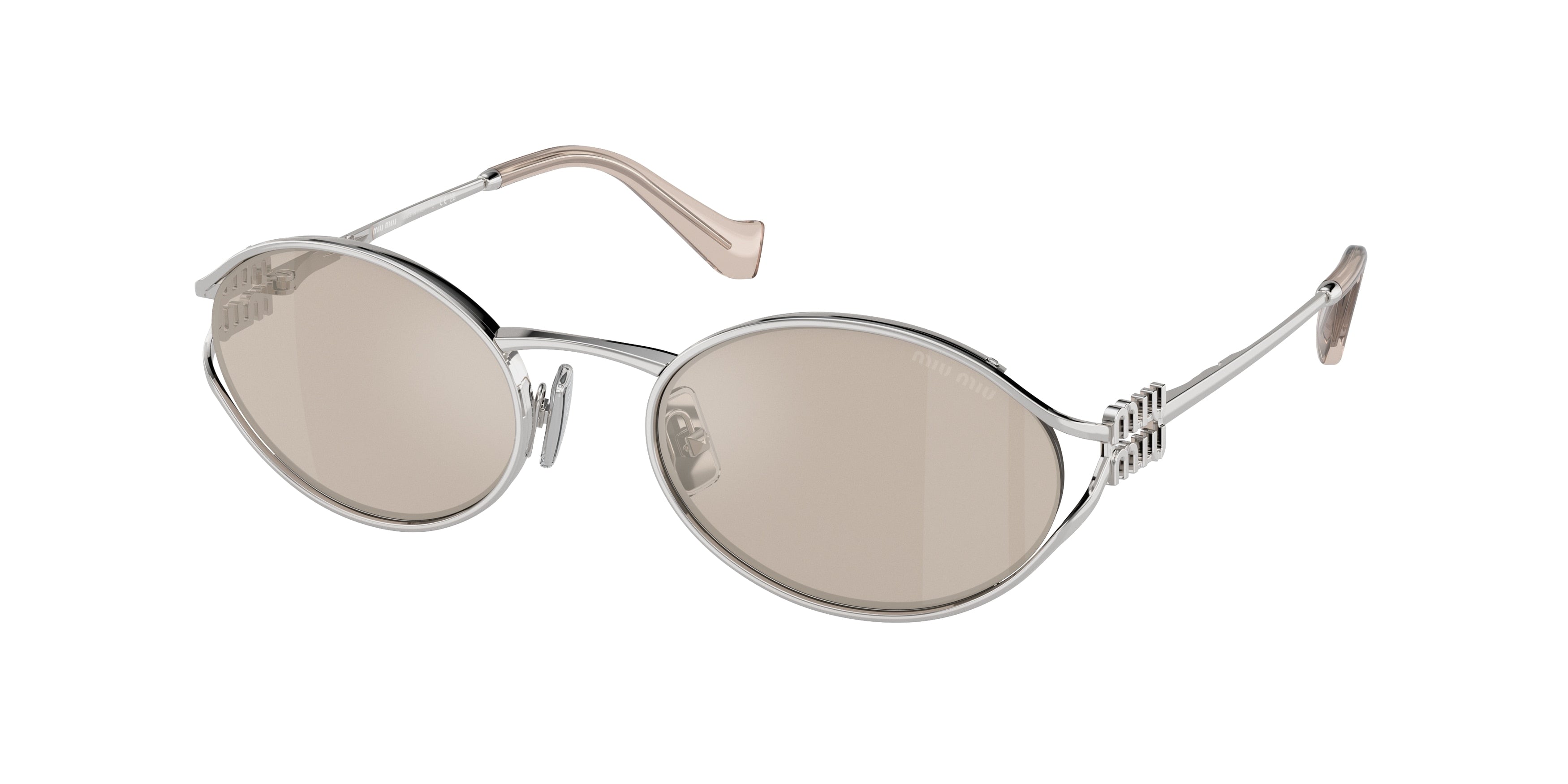 Miu Miu OMU 52Ys 1BC10F Silver Sunglass