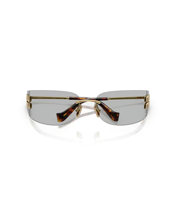 Sunglasses Miu Miu 0MU A51S 5AK50K75 Gold W/ Light Grewy - YesMegastore