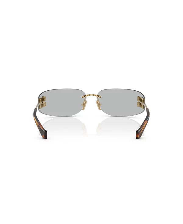 Sunglasses Miu Miu 0MU A51S 5AK50K75 Gold W/ Light Grewy - YesMegastore