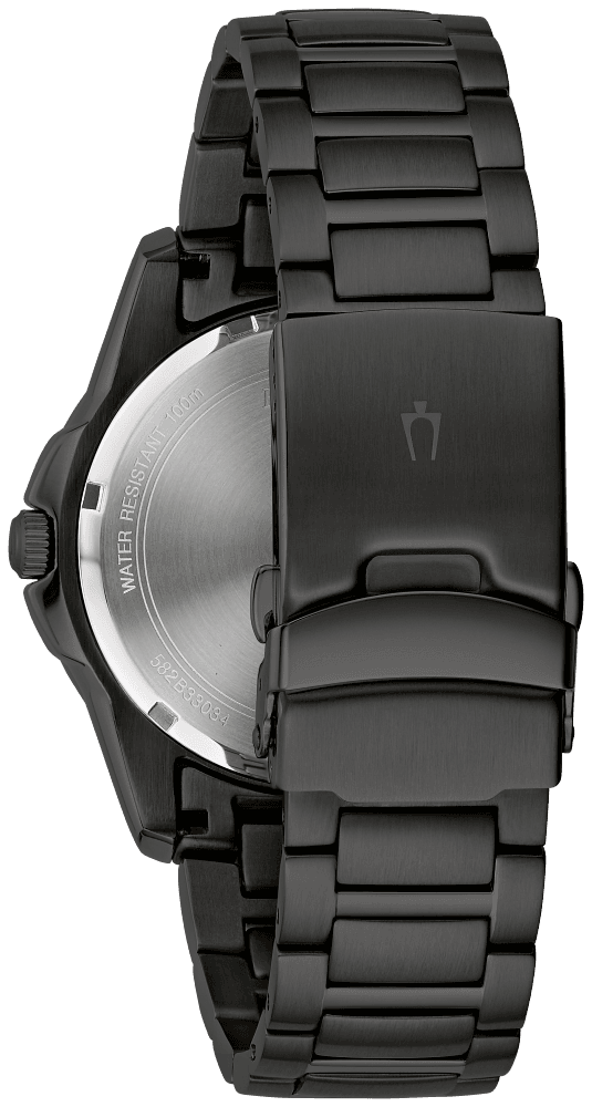 Bulova Sport Quartz Black Dial Watch 98B463 42.5mm