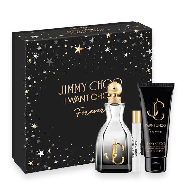 Jimmy Choo Ladies I Want Choo Forever Gift Set Fragrances - 100ml+Travel Size 7.5ml + Body Lotion 100ml