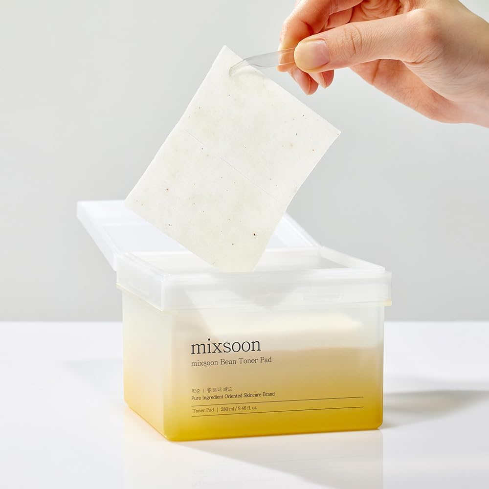 mixsoon Bean Toner Pad,Moisturizing, Elasticity,Exfoliation 280ml/9.46fl.oz/70 Sheets