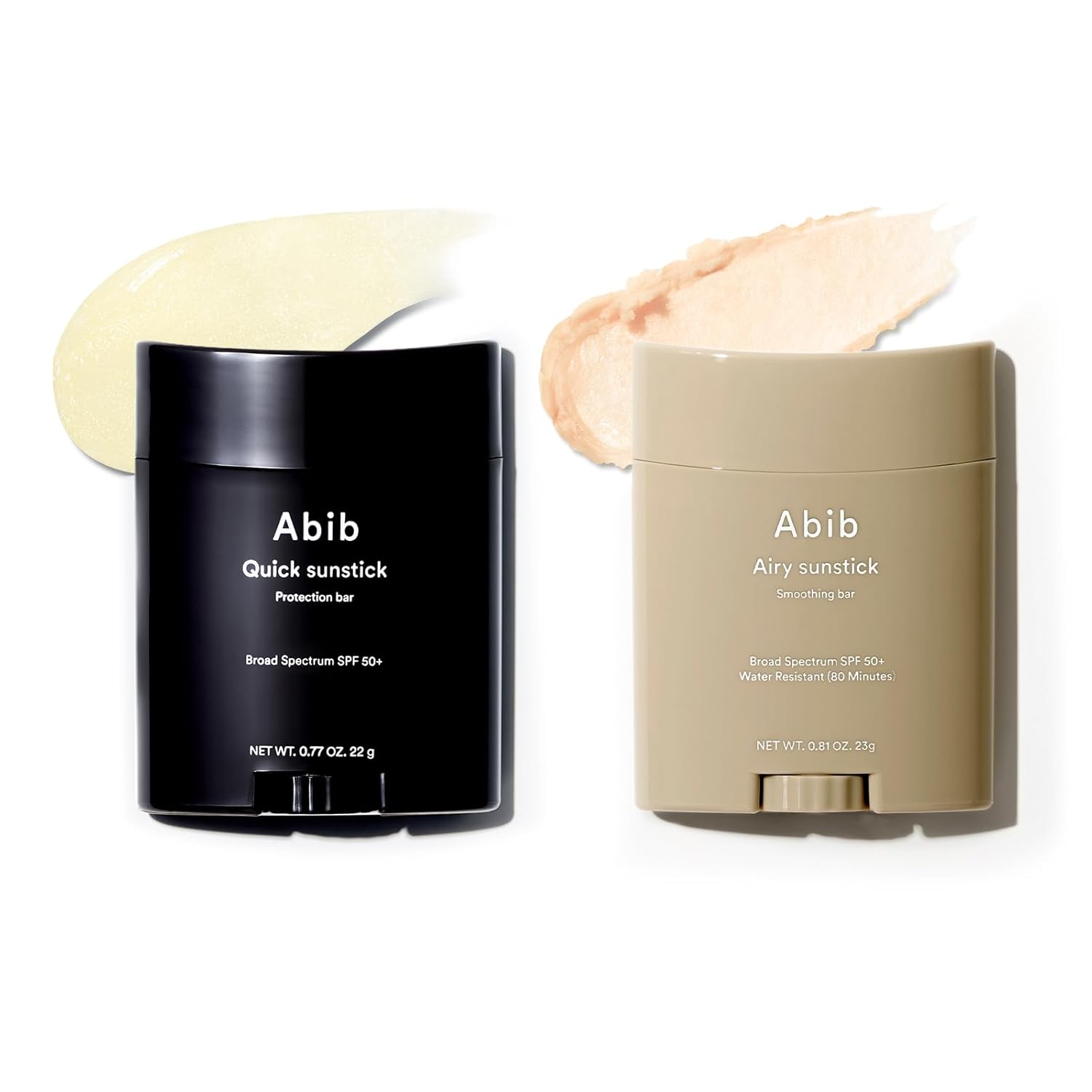 Abib Airy & Quick Sunstick DUO Broad Spectrum SPF50+ 1.58 oz / 45g (Semi-matte & Glowing)