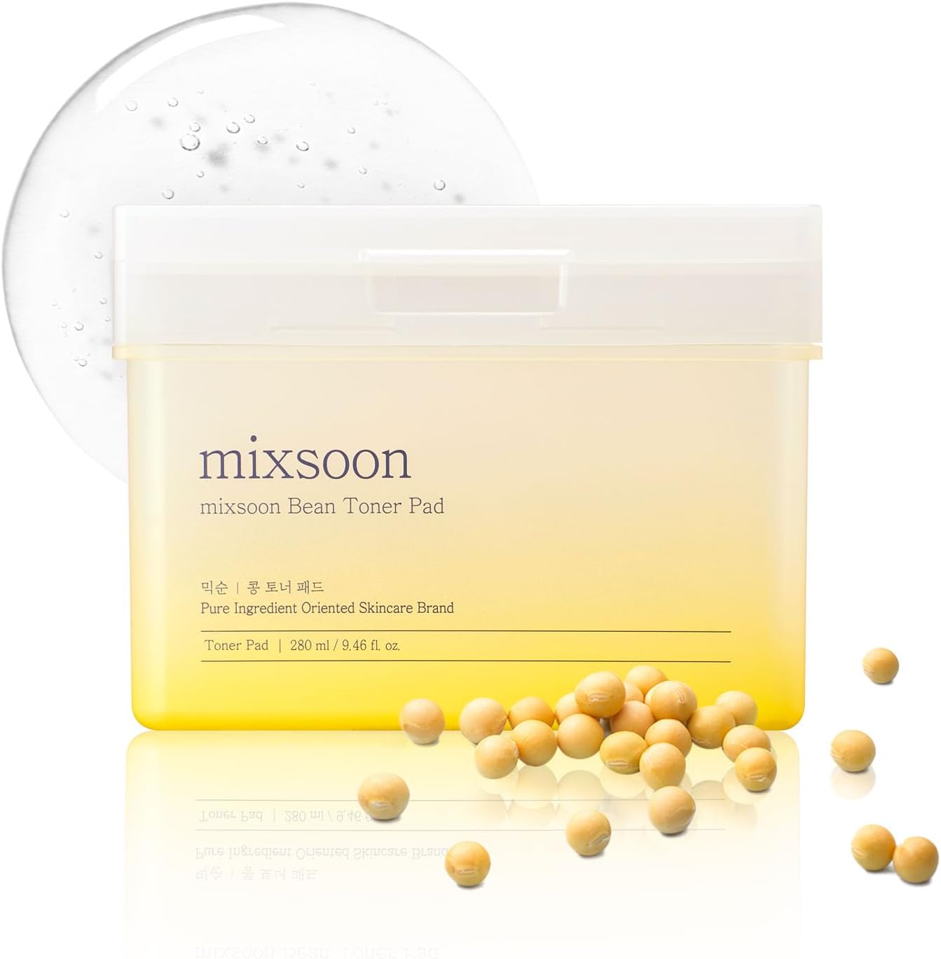 mixsoon Bean Toner Pad,Moisturizing, Elasticity,Exfoliation 280ml/9.46fl.oz/70 Sheets