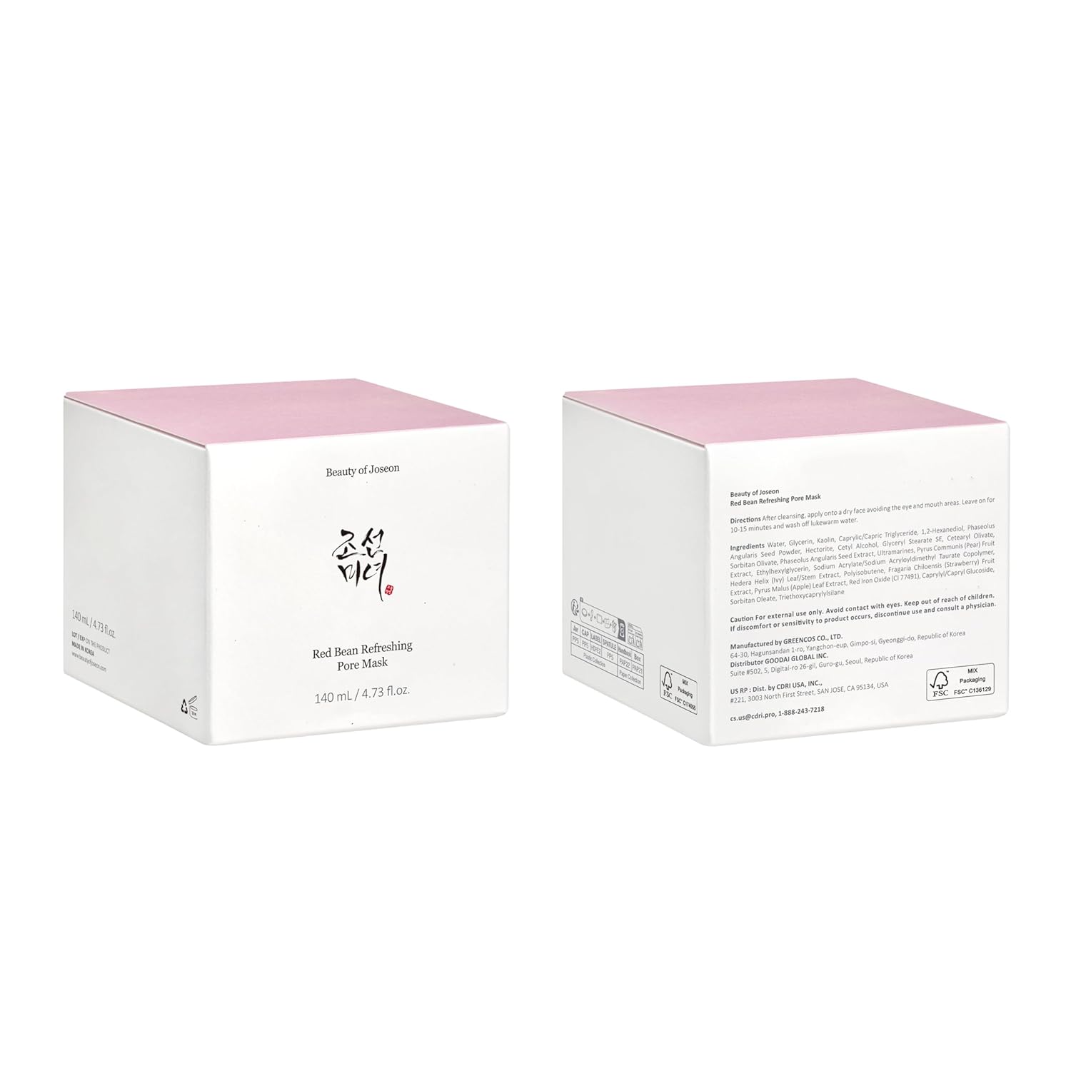 Beauty of Joseon Red Bean Pore Refreshing Mask – Deep Cleansing and Hydrating Korean Skincare (140ml / 4.73 fl. oz)