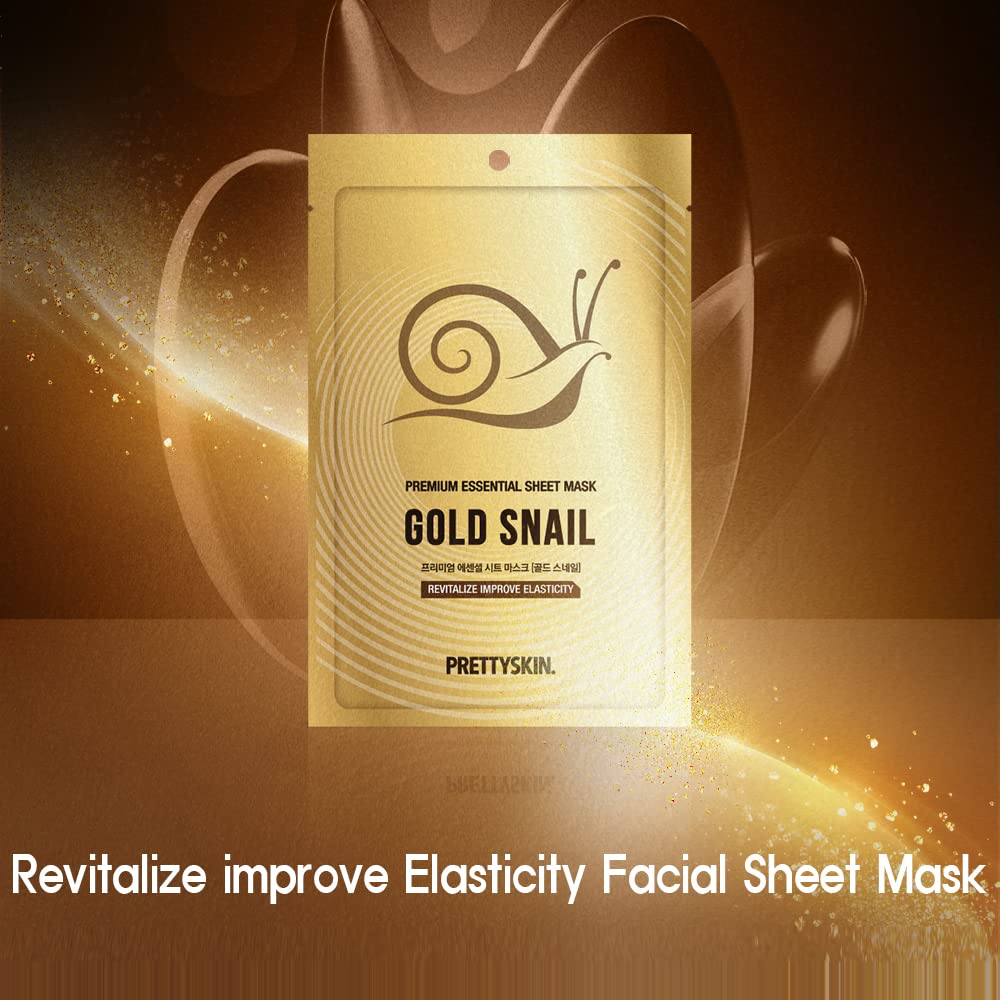 PRETTYSKIN Gold Snail Premium Essential Sheet Mask – Single Sheet