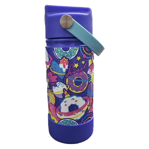 Hydraflow Hybrid Kids Water Bottle with Flip Straw Lid and Boot - YesMegastore