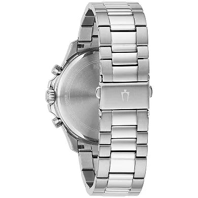 Bulova Men's Classic Stainless Steel Chronograph Bracelet Watch - 96B335 - YesMegastore