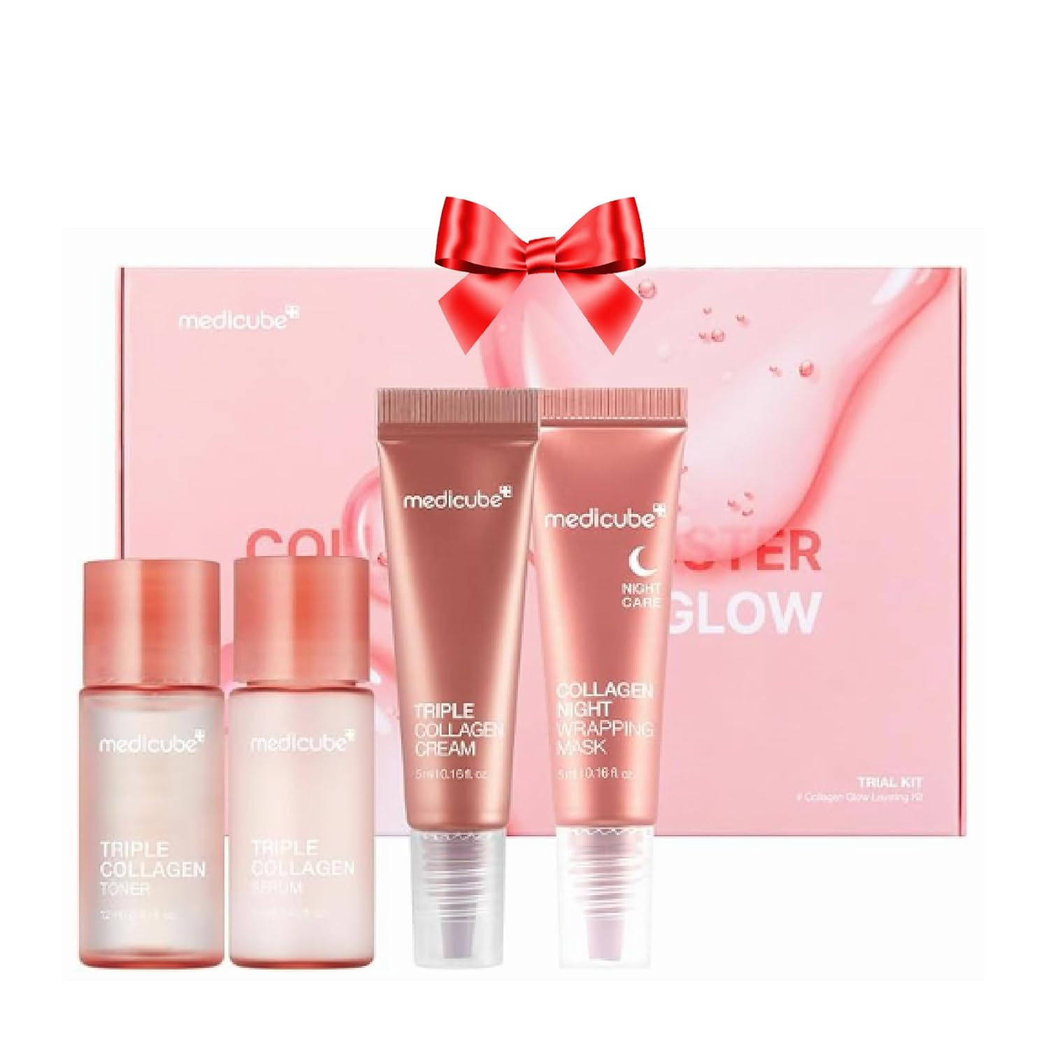 Medicube Collagen Glow Trial Kit – 4-Step Skincare Routine (Gift Box Set)