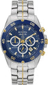 Bulova Marine Star 98B400 Blue Dial Two Tone Chronograph Quartz Watch