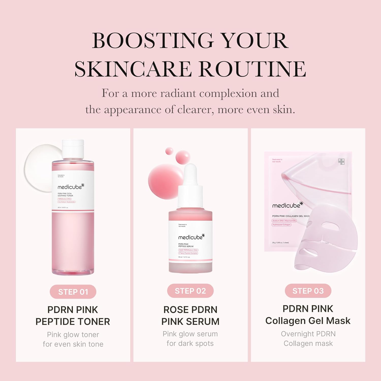 medicube PDRN Pink CICA Soothing Toner 250ml / 8.45 fl. oz