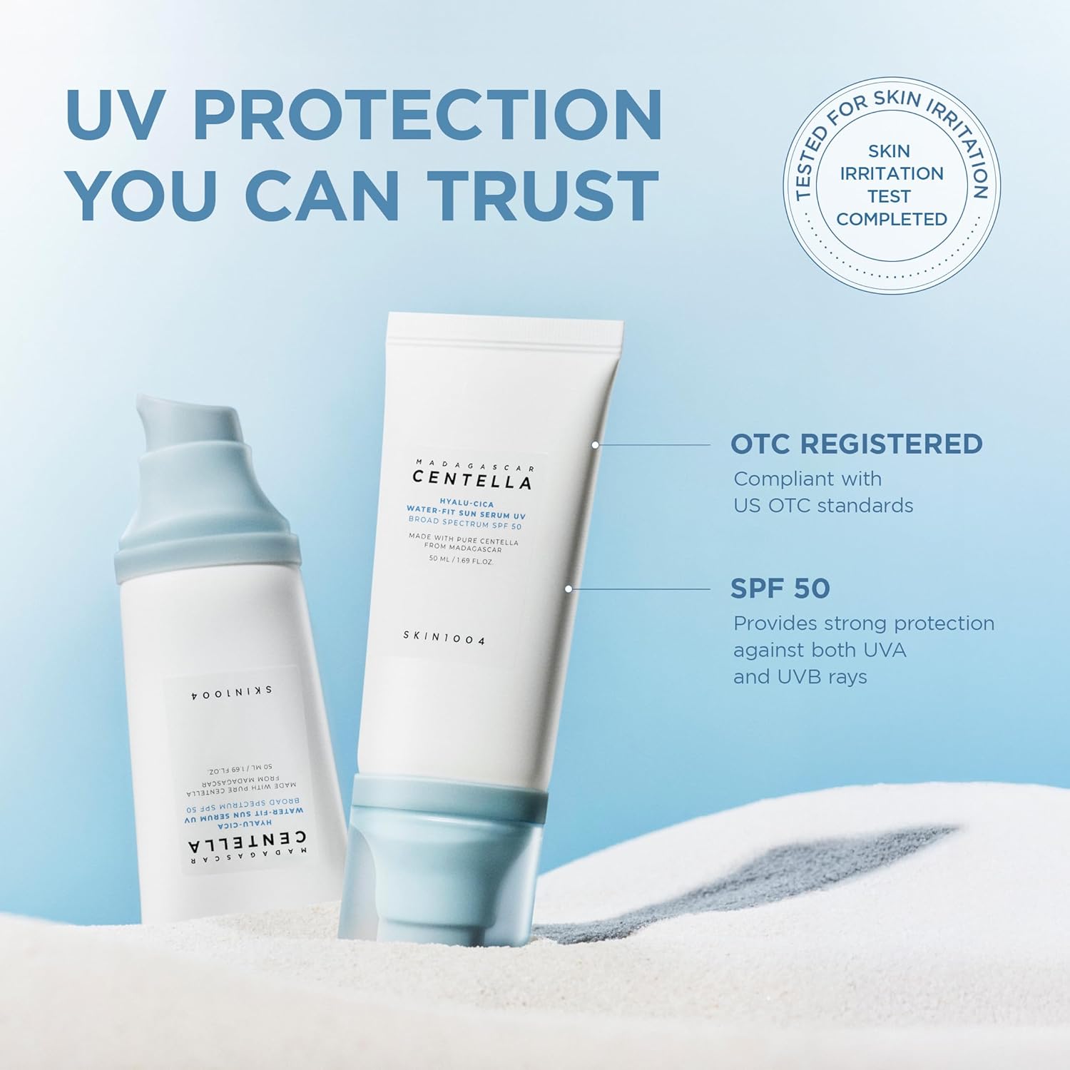 SKIN1004 Centella Hyalu-Cica Water-Fit Sun Serum SPF50+ PA++++