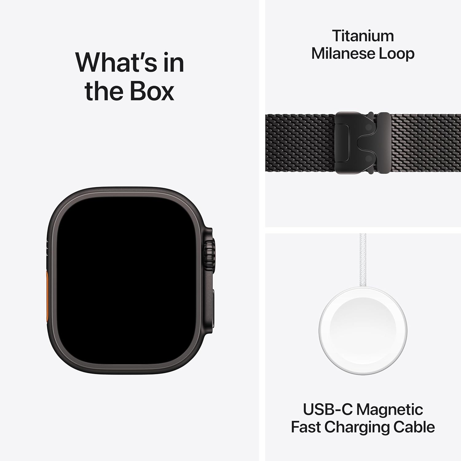 Apple Watch Ultra 2 GPS + Celular 49 mm Titanium Case with Black Titanium Milanese Loop