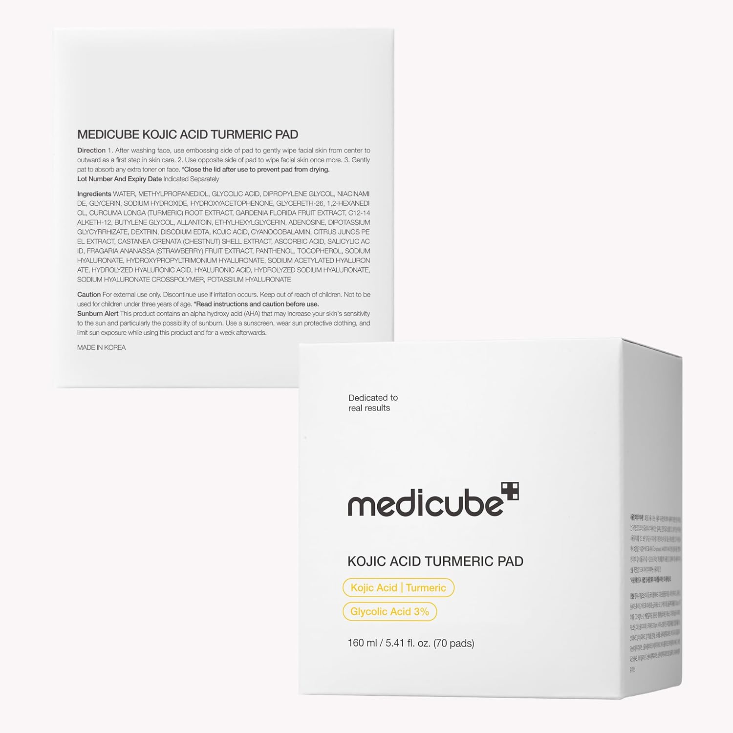 Medicube Kojic Acid Turmeric Clarifying Toner Pad