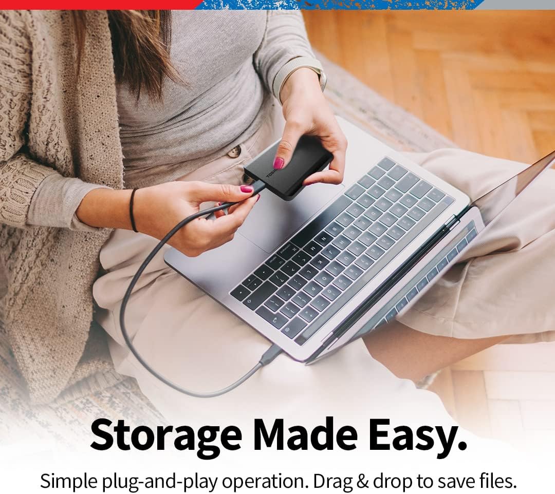 Toshiba Canvio Basics 2TB Portable External Hard Drive USB 3.0 HDTB540XK3CA - YesMegastore