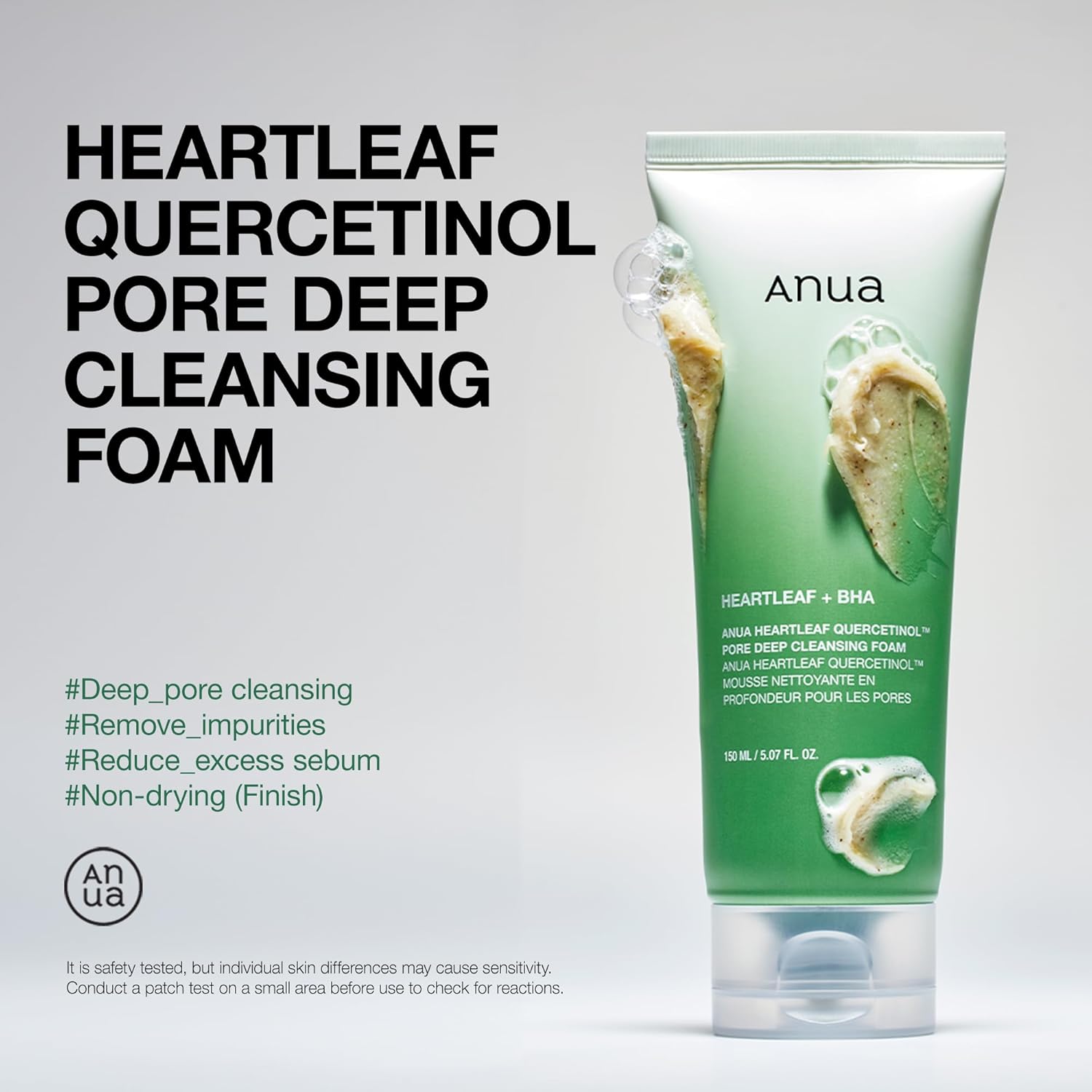 ANUA Heartleaf Quercetinol Pore Deep Cleansing Foam 150ml/5.07 oz
