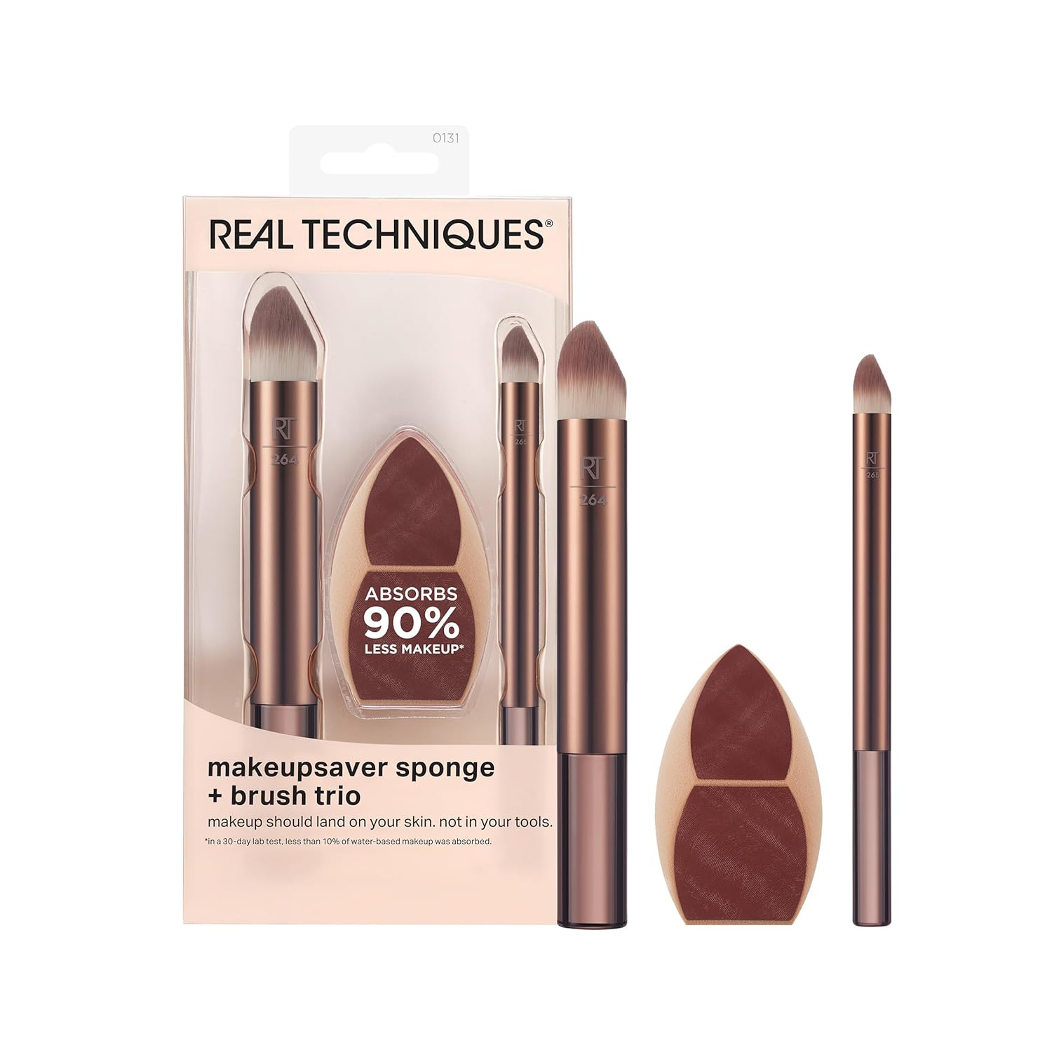 Real Techniques Makeupsaver Sponge + Brush Trio - YesMegastore