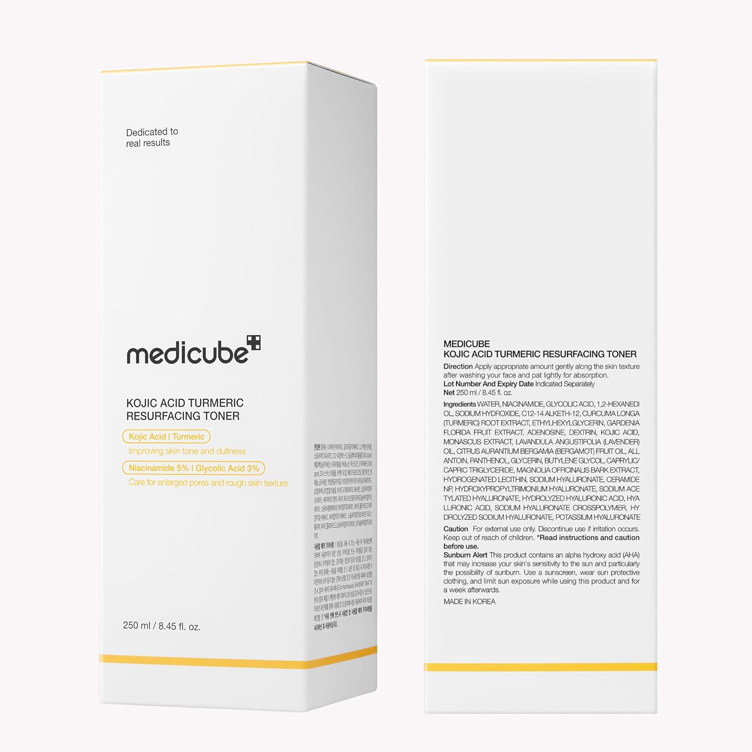 Medicube Kojic Acid Turmeric Resurfacing Toner – 250ml / 8.45 fl. oz.
