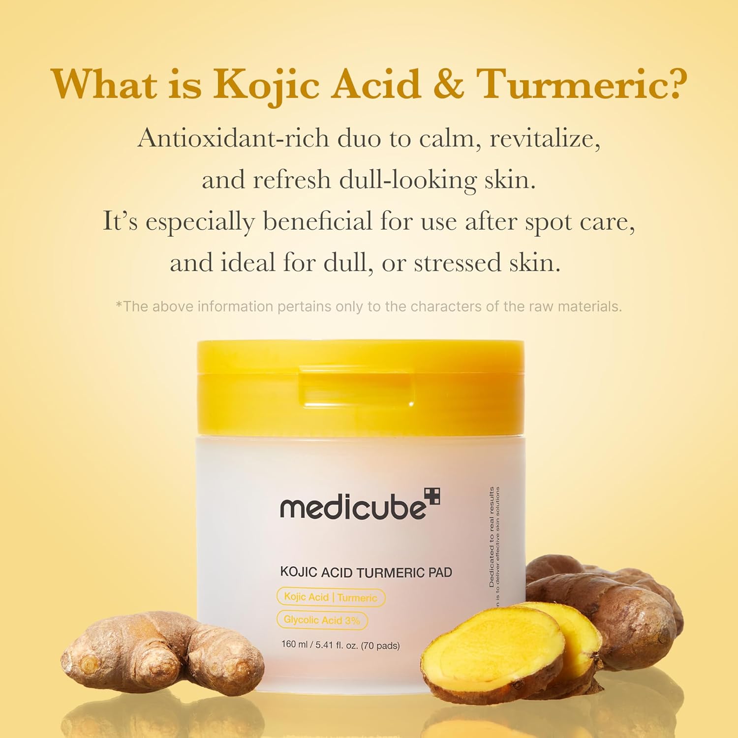 Medicube Kojic Acid Turmeric Clarifying Toner Pad