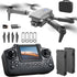 E88 Drone with Screen Controller with SD card, Foldable Mini Drone for Beginners