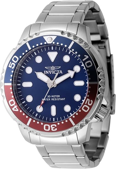 Invicta Pro Diver Men Watch 48mm Stainless Steel Blue dial PC21J Quartz - YesMegastore