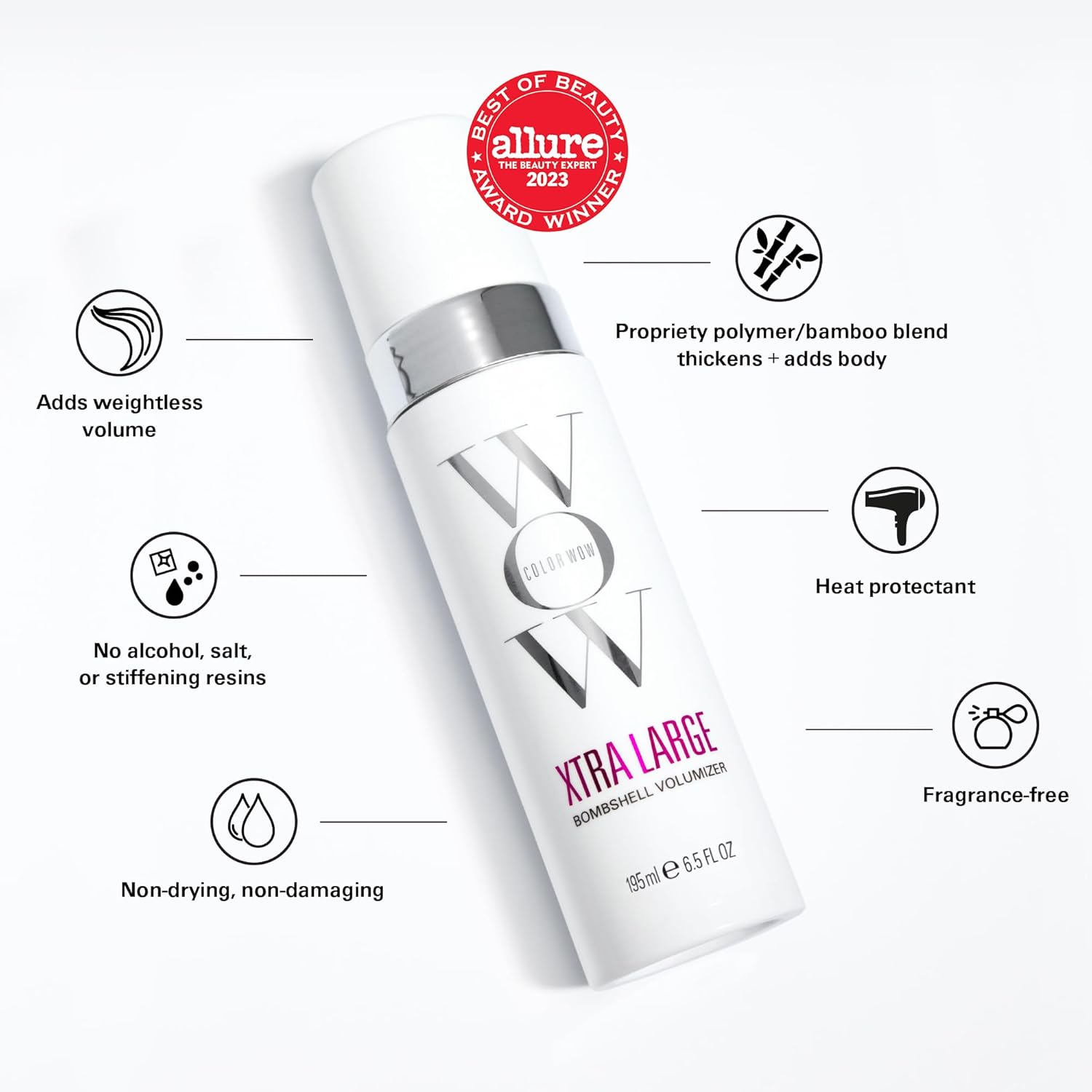 COLOR WOW Xtra Large Bombshell Volumizer 195ML/ 6.5 OZ - YesMegastore