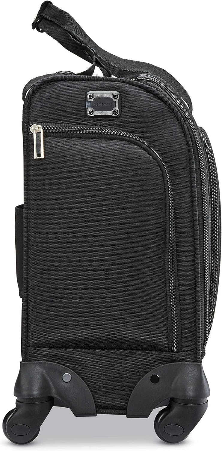 Samsonite Underseat Carry-On Spinner With USB Port, Jet Black, One Size
