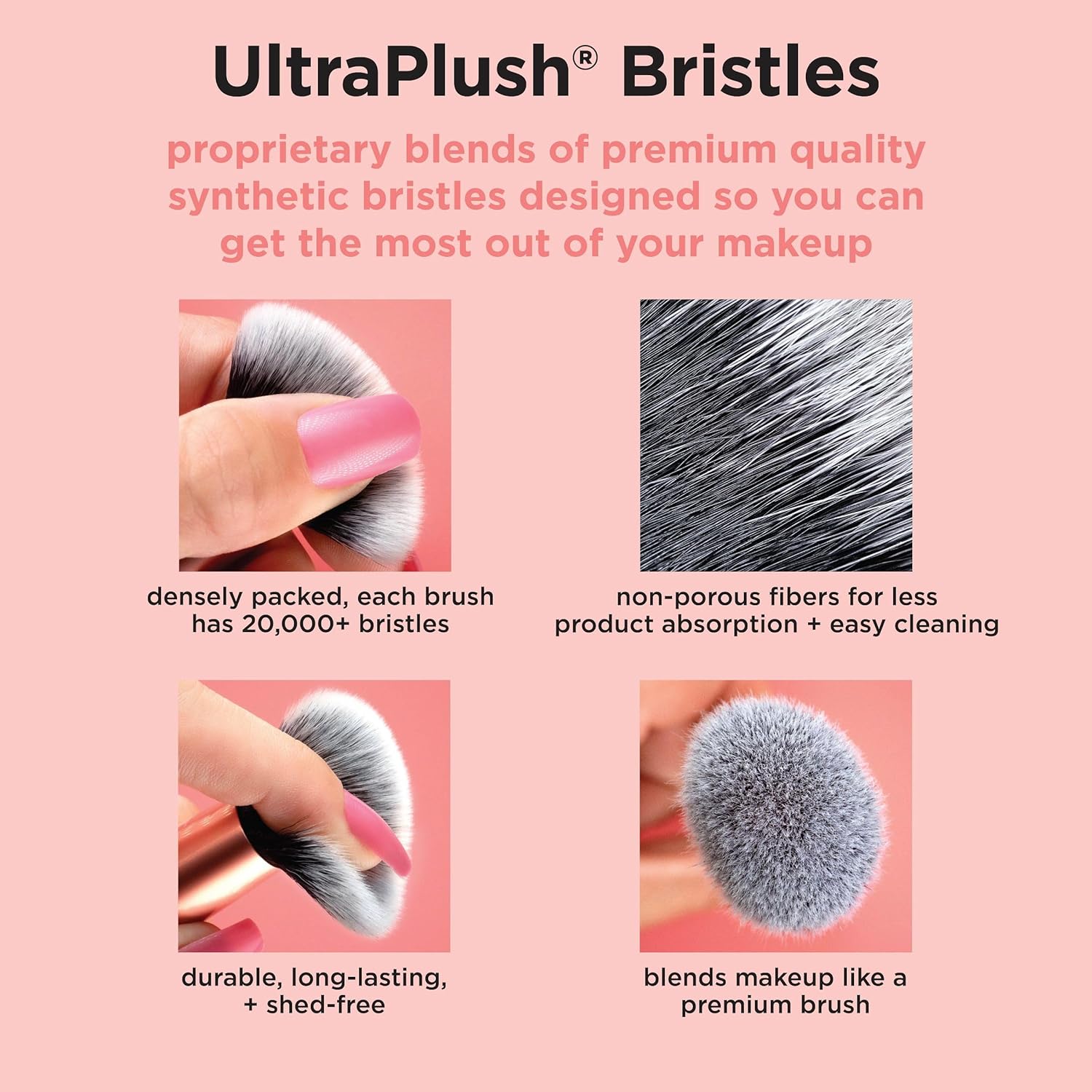 Real Techniques Makeupsaver Sponge + Brush Trio - YesMegastore