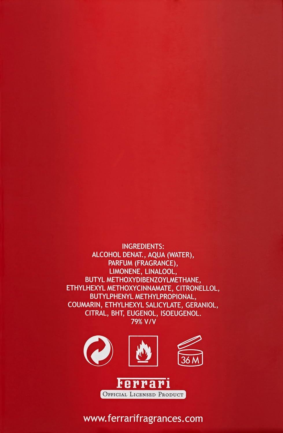 Ferrari Red by Scuderia Ferrari Eau de Toilette 4.2 oz