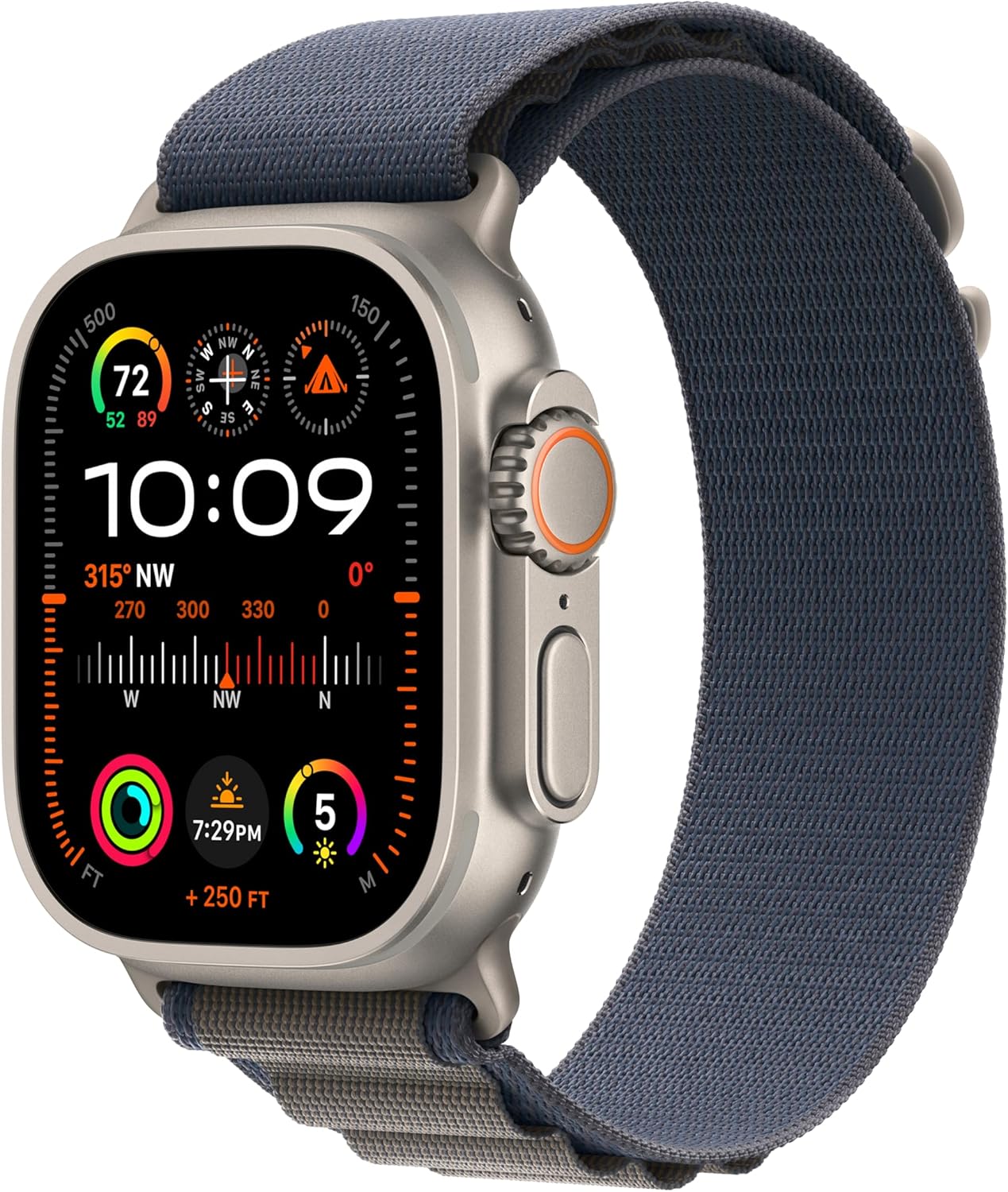 Apple Watch Ultra 2 GPS + Celular 49 mm Titanium Case with Black Titanium Milanese Loop