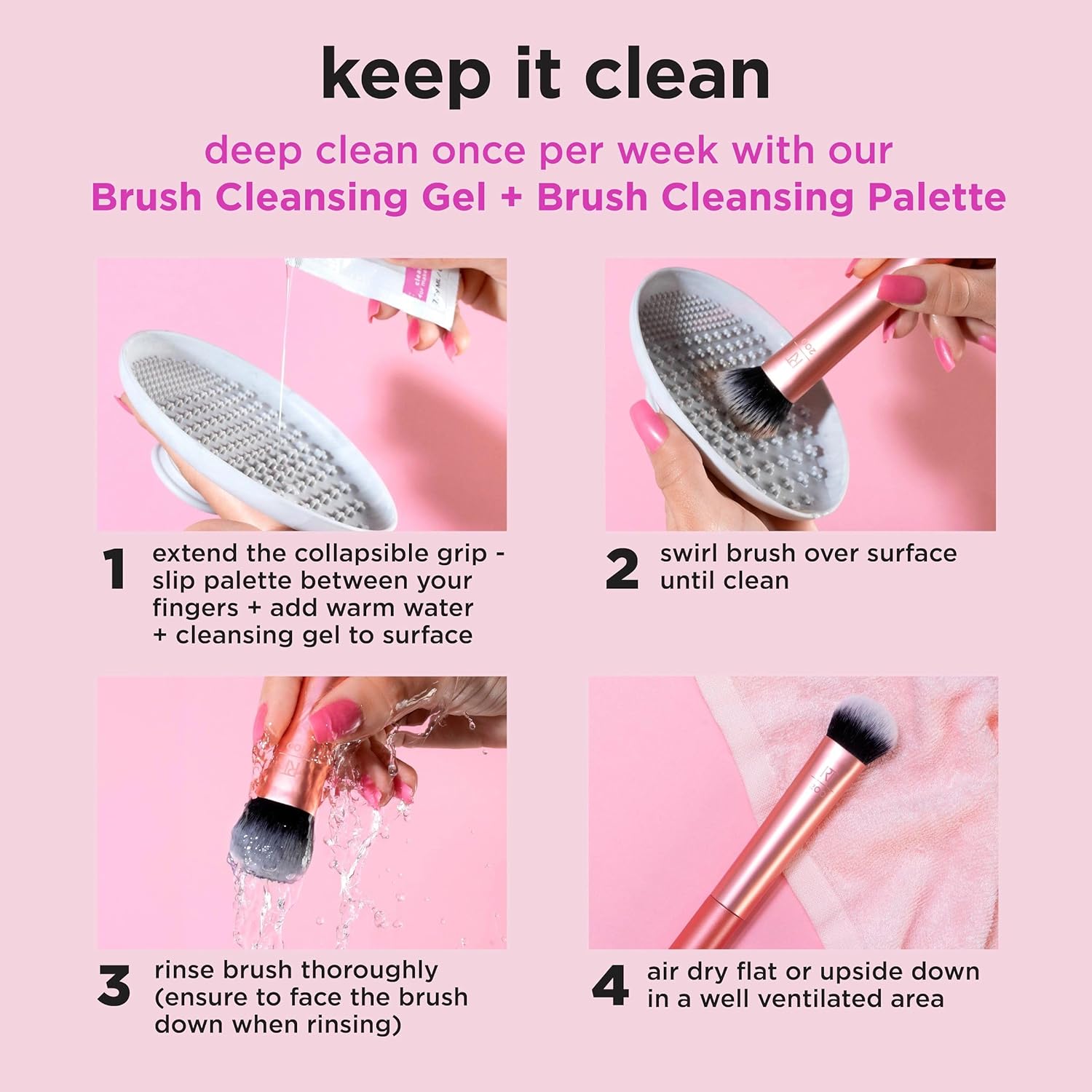 Real Techniques Makeupsaver Sponge + Brush Trio - YesMegastore