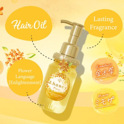&honey Fleur Kinmokusei & Mimosa Moist Hair Oil – 100mL