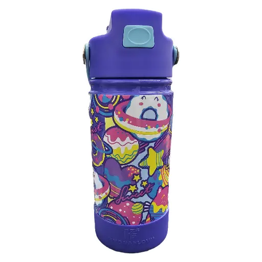 Hydraflow Hybrid Kids Water Bottle with Flip Straw Lid and Boot - YesMegastore