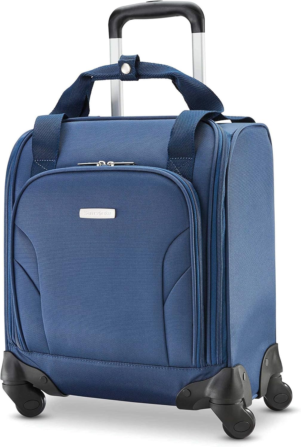 Samsonite Underseat Carry-On Spinner With USB Port, Jet Black, One Size