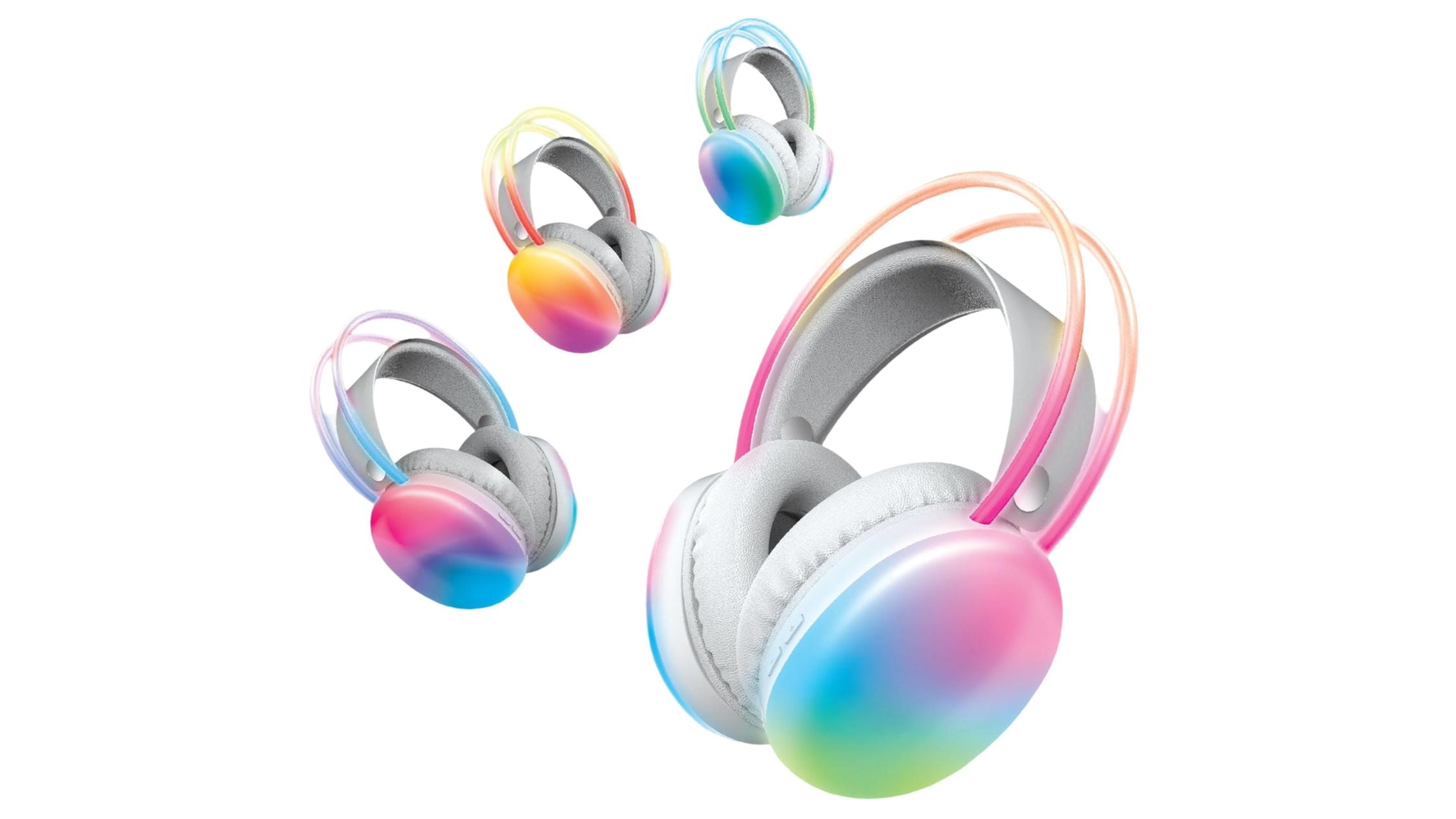 Brookstone Wireless LED Headphones BSBTH24WH