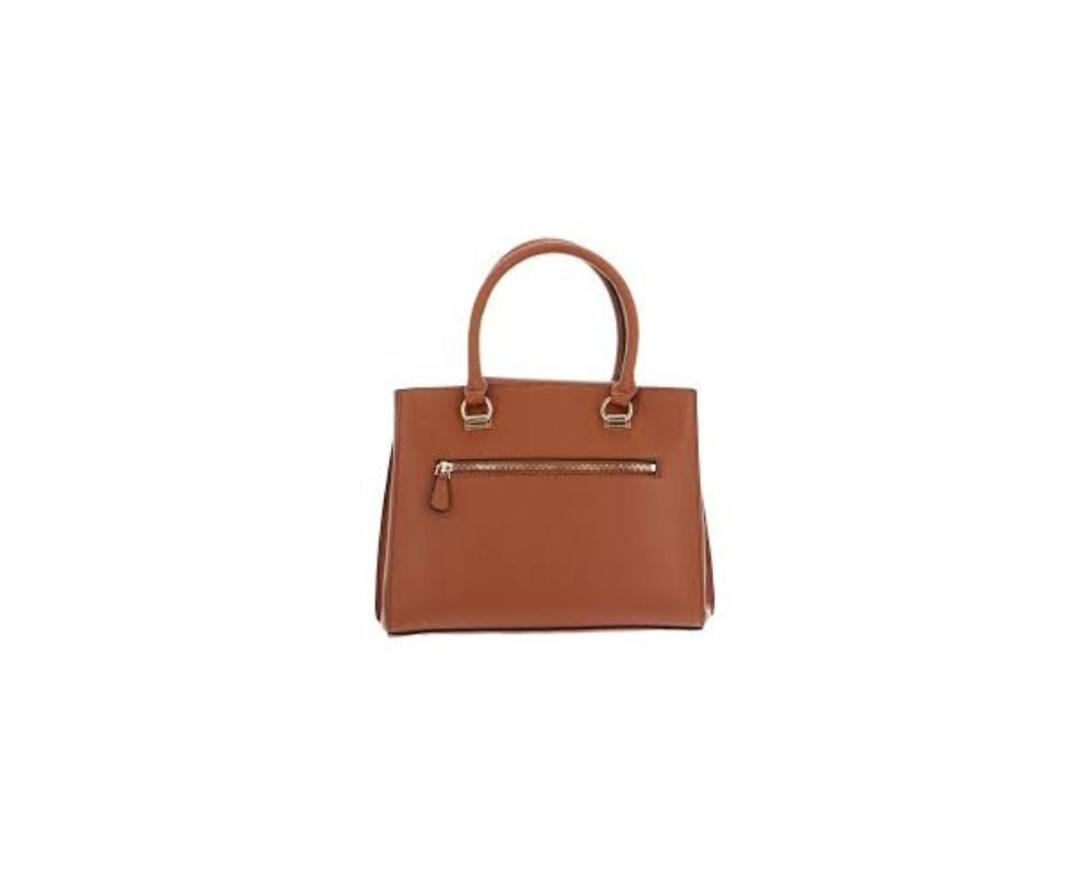 GUESS borsetta Noelle Girlfriend Satchel Light Cognac Purse: Casual and Chic