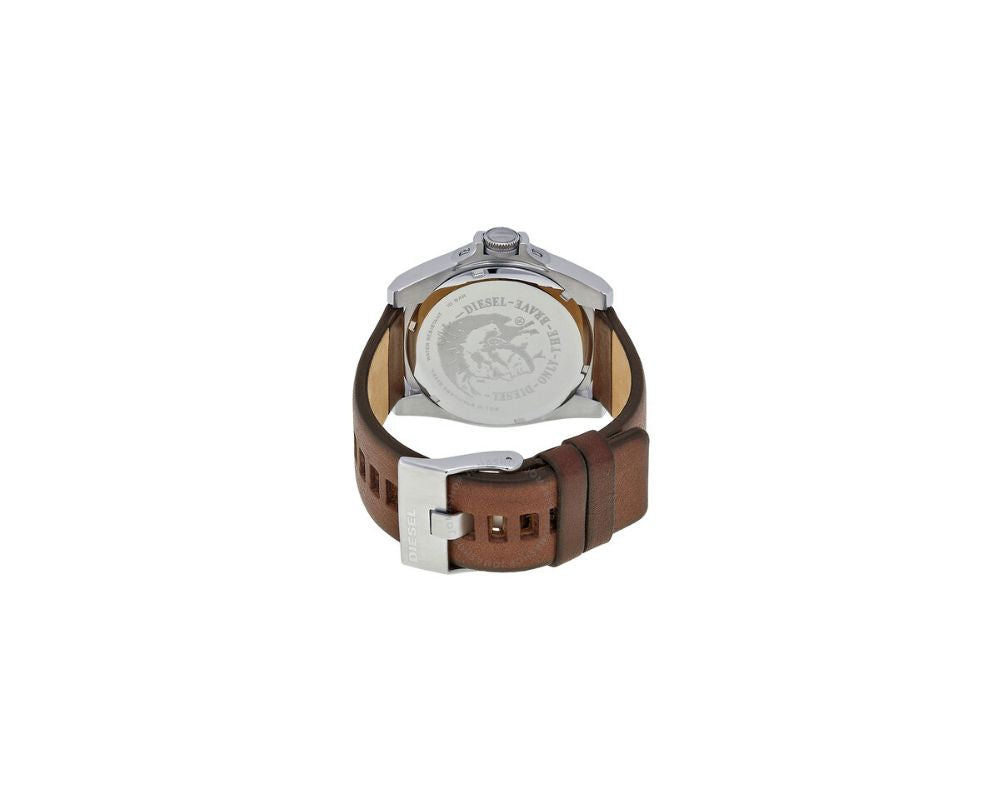 Diesel Arges Cream Dial Brown Leather DZ1690 Watch: A Bold Style